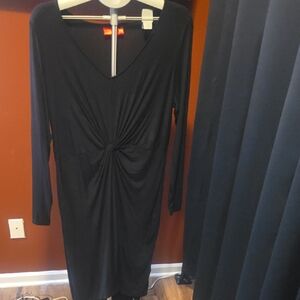 Jennifer Lopez Black Long Sleeve Dress